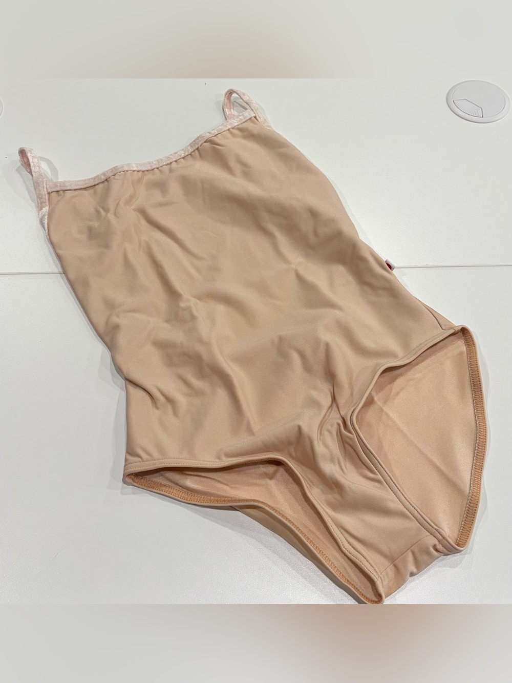 Yumiko Women's Small Tamara Nylon Leotard Base Nude Color NWT High-Cut Lined